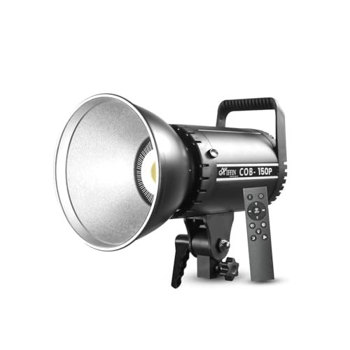 HIFFIN (COB-150P) 150W Bi Color Continuous LED Light with 18CM Reflector & Infrared Remote, AC Power, 3200K-5600K Color Temperature Control, 13800lx @1m, Ideal for Photography and Videography - Image 1