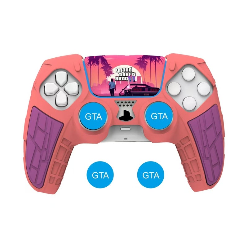 PS5 Silicone Controller Cover with GTA6 Pattern - Image 1