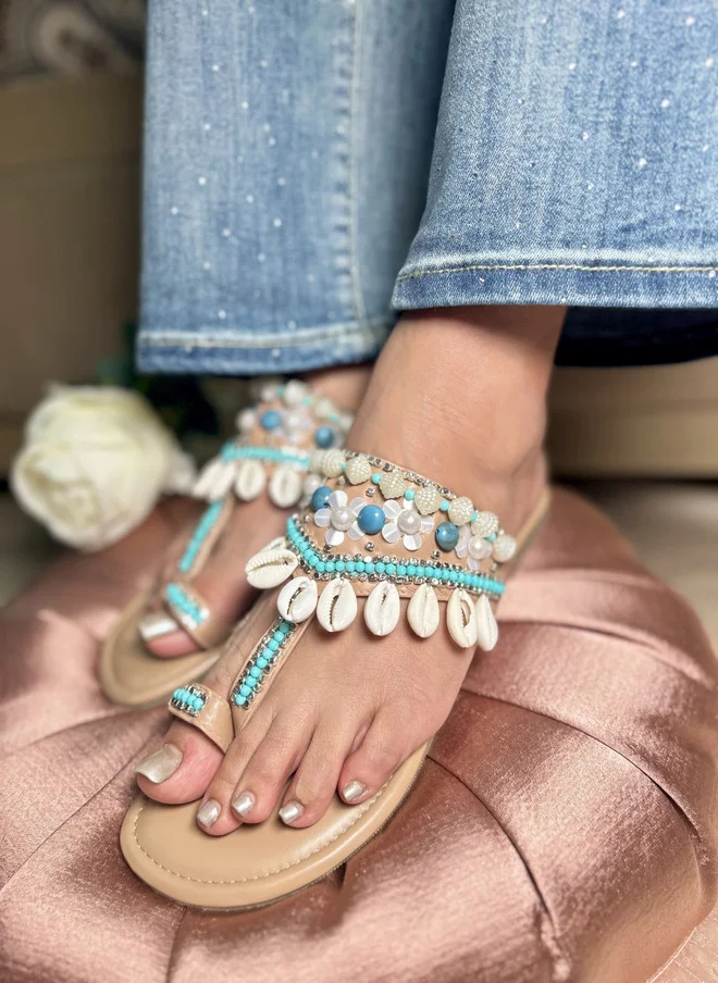 Sandal Stories SANDAL STORIES Women Open Toe Flats with Embellished Design