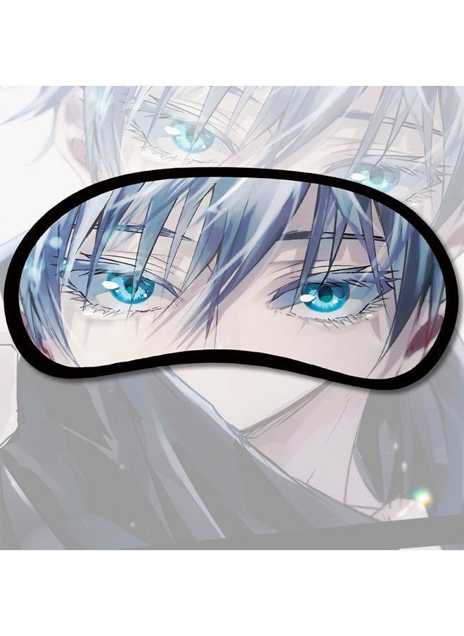 CGSYJ Jujutsu Kaisen Satoru Gojo Eye Mask + Ocean Blue Contact Lenses Unisex Beauty Large Eye Circle Colored Contact Lenses Brown Lenses, 2 Pieces (Ocean Blue)  - Image 2