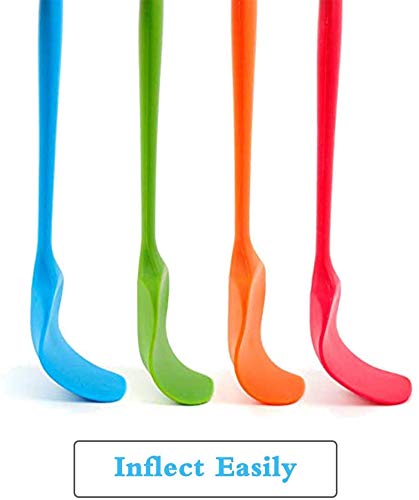 Delidge 4-Piece Silicone Spatula 11inch Large Rubber Heat-Resistant Baking Spatulas Baking Mixing Tool Non-Stick Flexible Seamless Spatulas with Stainless Steel Core - Image 4
