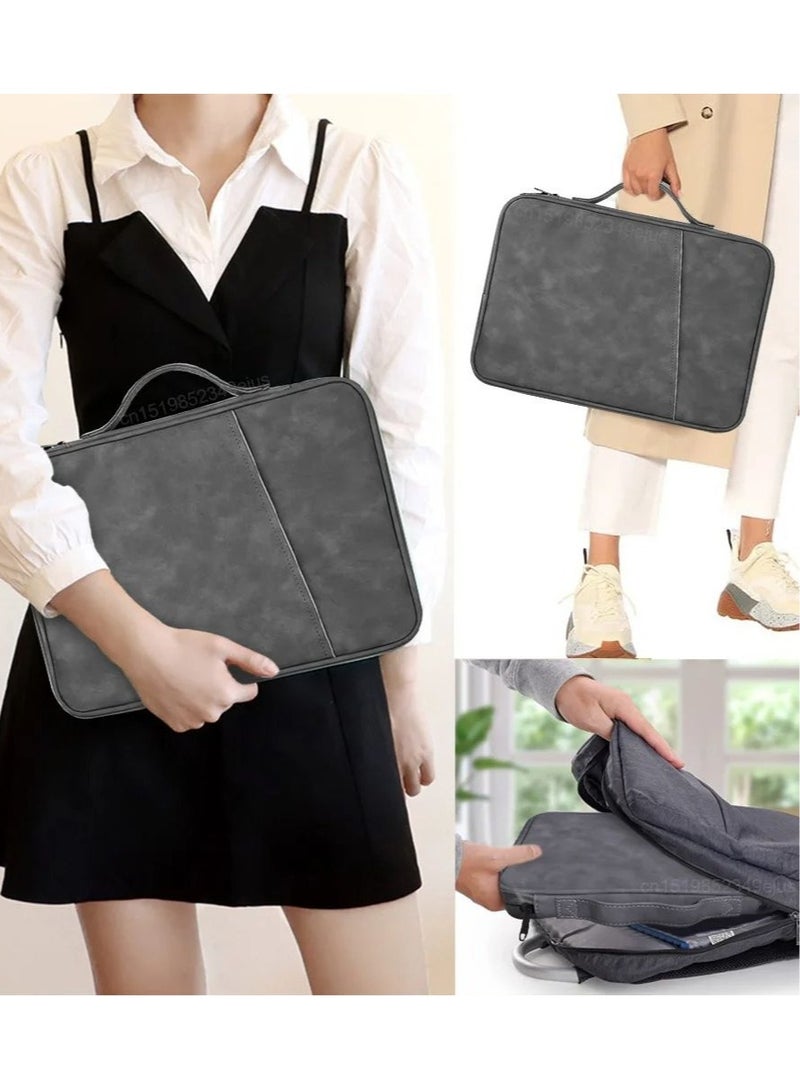 KHAJUL 35*25.5*3CM Laptop Sleeve Case, Protective Bag for Dell Latitude 13/Inspiron 13, Acer HP Lenovo ASUS Chromebook, Notebook Bag with Pocket, Water-Resistant (Black) - Image 4