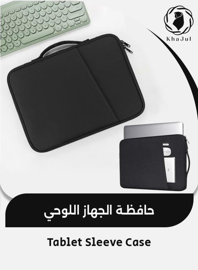 KHAJUL 35*25.5*3CM Laptop Sleeve Case, Protective Bag for Dell Latitude 13/Inspiron 13, Acer HP Lenovo ASUS Chromebook, Notebook Bag with Pocket, Water-Resistant (Black) - Image 1