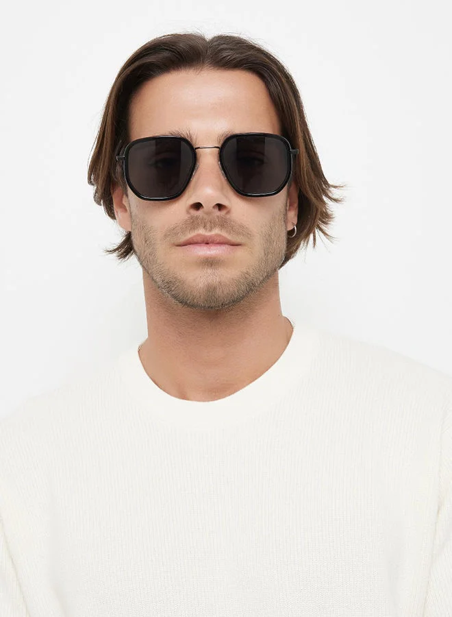 30Sundays 30Sundays ARCHAIC,Men Sunglasses, Geometric Sunglasses, UV Protection: UV400 (Black,Black)
