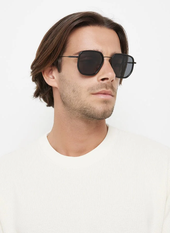 30Sundays 30Sundays ARCHAIC,Men Sunglasses, Geometric Sunglasses, UV Protection: UV400 (Black,Black)