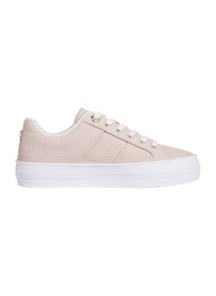 TOMMY HILFIGER Women's Vulcano Canvas Sneakers Low Top - Cotton, Pink  - Image 2