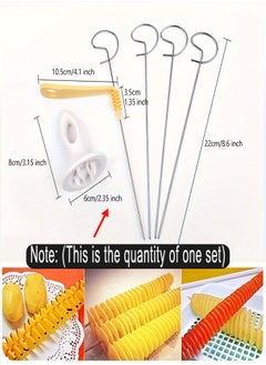 Generic Portable Potato BBQ Skewers For Camping, Chips Maker Potato Slicer, Potato Spiral Cutter Barbecue Tools, Kitchen Accessories  - Image 2