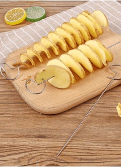 Generic Portable Potato BBQ Skewers For Camping, Chips Maker Potato Slicer, Potato Spiral Cutter Barbecue Tools, Kitchen Accessories  - Image 3