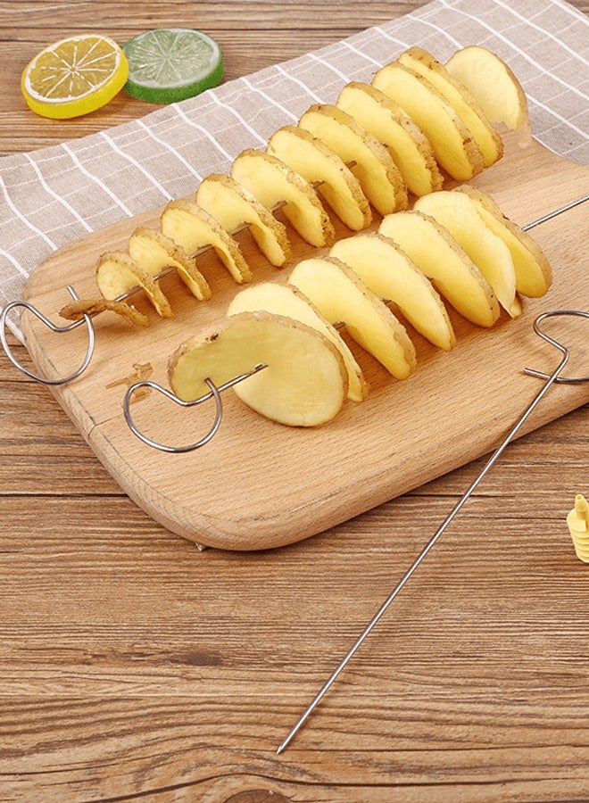 Portable Potato BBQ Skewers For Camping, Chips Maker Potato Slicer, Potato Spiral Cutter Barbecue Tools, Kitchen Accessories  - Image 3