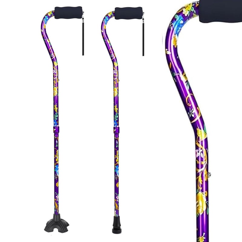LIXIANG Elegant Walking Cane for Women, Foldable & Adjustable Cane for Seniors with Self-Standing Tip | Lightweight Mobility Aid for Stability & Balance Support - Image 1