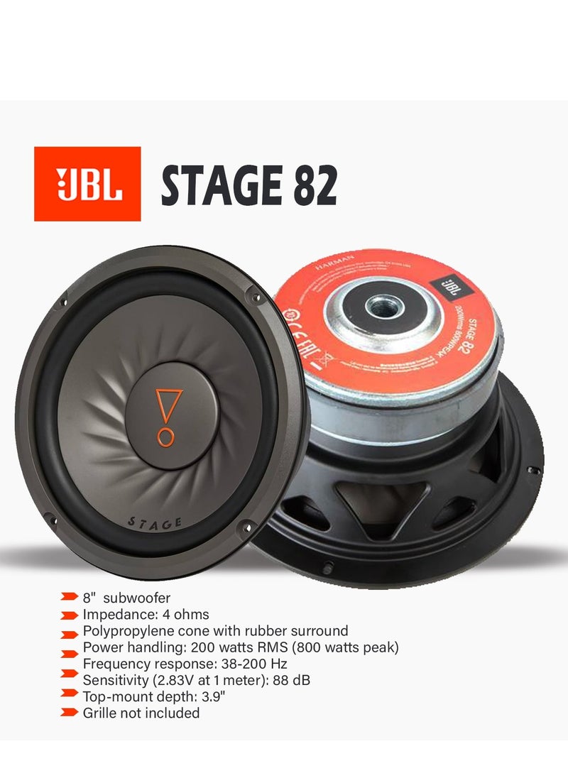 JBL Stage 82 20 cm/200 mm (8 Inch) Car HiFi Subwoofer Chassis/Woofer/Speaker Black 800 Watt Maximum Power - pzsku/ZB901BF6213EA8CD09568Z/45/_/1725433148/55422df7-43fb-4fc3-9100-e9434bfe732a