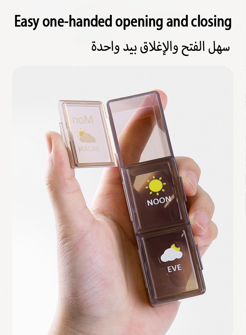علبة حبوب محمولة، مقاومة للماء والعفن، صندوق يومي للأدوية، مثالية لتخزين الأدوية، الفيتامينات والمكملات – منظم حبوب لسبعة أيام. - Image 2