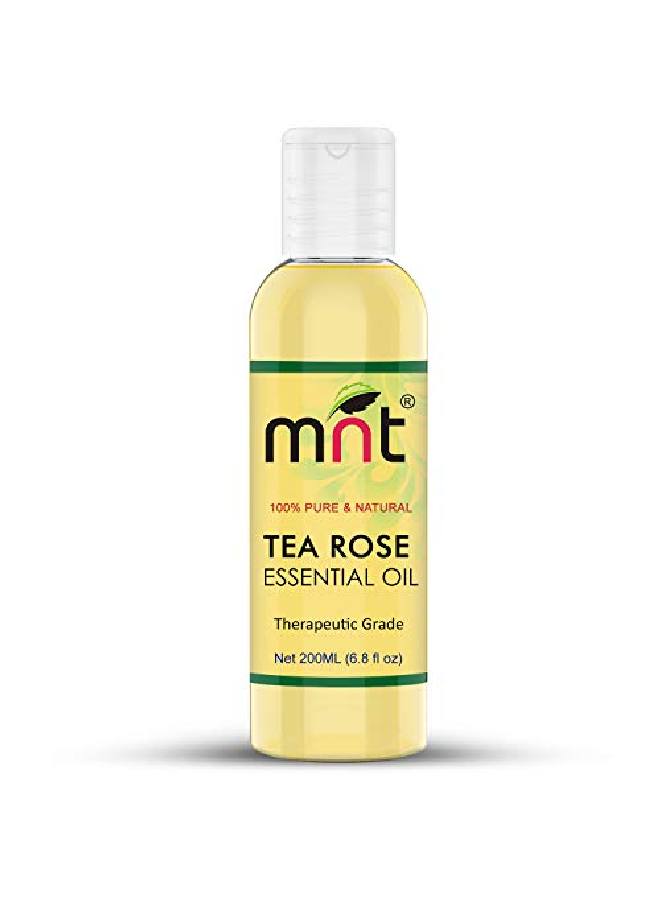 MNT Tea Rose Essential Oil (200ml) 100% Pure l & Undiluted For Skin Care & Hair Care - Image 1