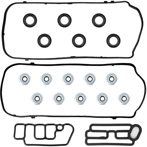 RICHWEI VS50773R Engine Valve Cover Gasket Set Kit 15845R70A01 Solenoid Valve Gasket for Honda Accord Odyssey Pilot Ridgeline Acura MDX RDX RL TL TSX ZDX 2008 2009 2010 2011 2012 2013 2014 2015 2016 2017 - Image 1