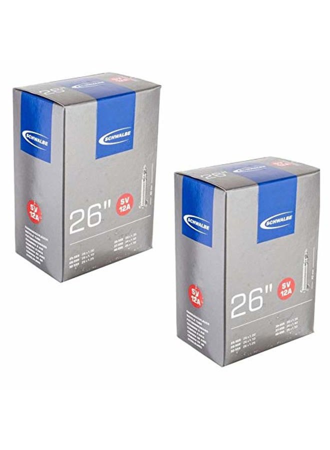 SV12A 26 Inch Bike Inner Tubes - 26 x 1.00-1.50, Presta 40 mm Valve (Pack of 2)
