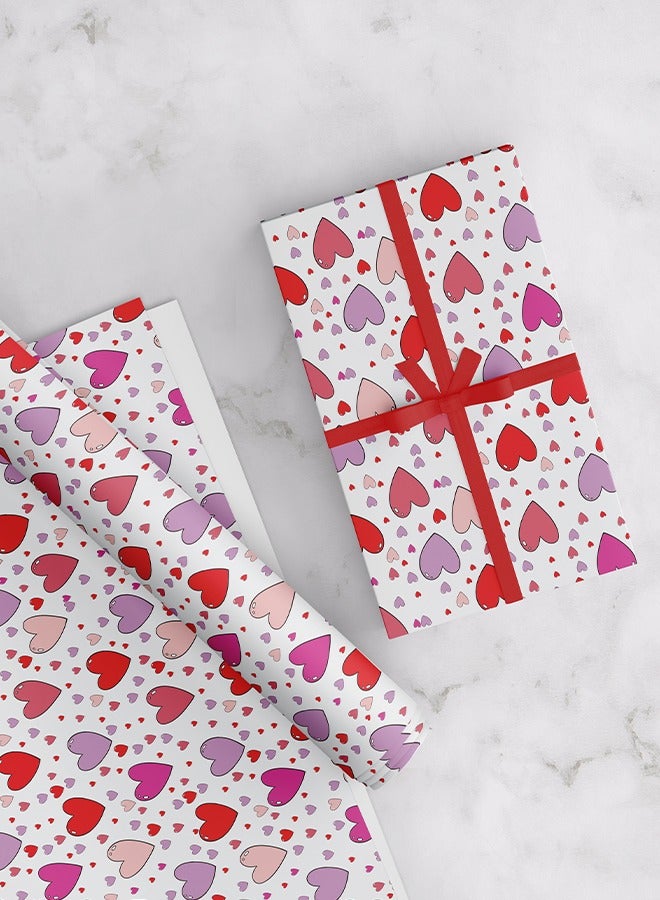 Share the Love Hearts Wrapping Paper – Elegant Design with Sustainable Materials, Perfect for Valentine’s Day and Special Occasions  - Image 1