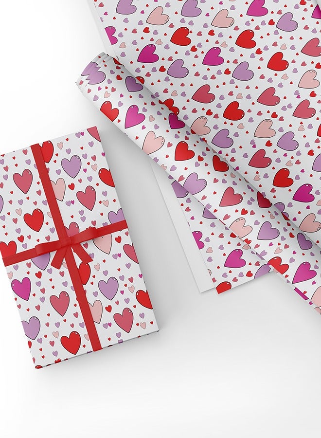 Share the Love Hearts Wrapping Paper – Elegant Design with Sustainable Materials, Perfect for Valentine’s Day and Special Occasions  - Image 3