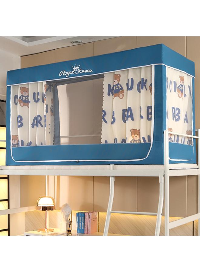Bluejw Student Mosquito Net Upper And Lower Bunk Shade Dormitory 0.9 Meters Bedroom Shade Bed Curtain Integrated Bed Curtain Three Door - Image 1