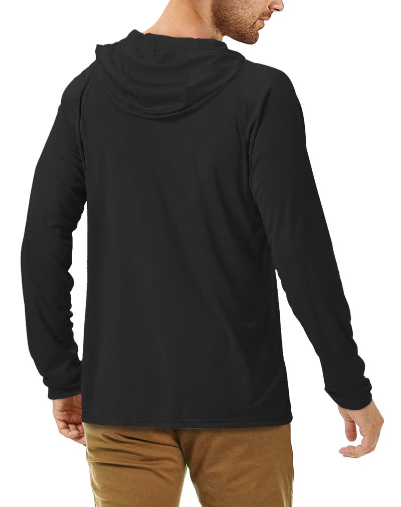 Roadbox Men's UPF 50+ Sun Protection Hoodie Shirt Outdoor UV Long Sleeve Fishing Shirts for Workout Running Swimming Hiking - Image 2