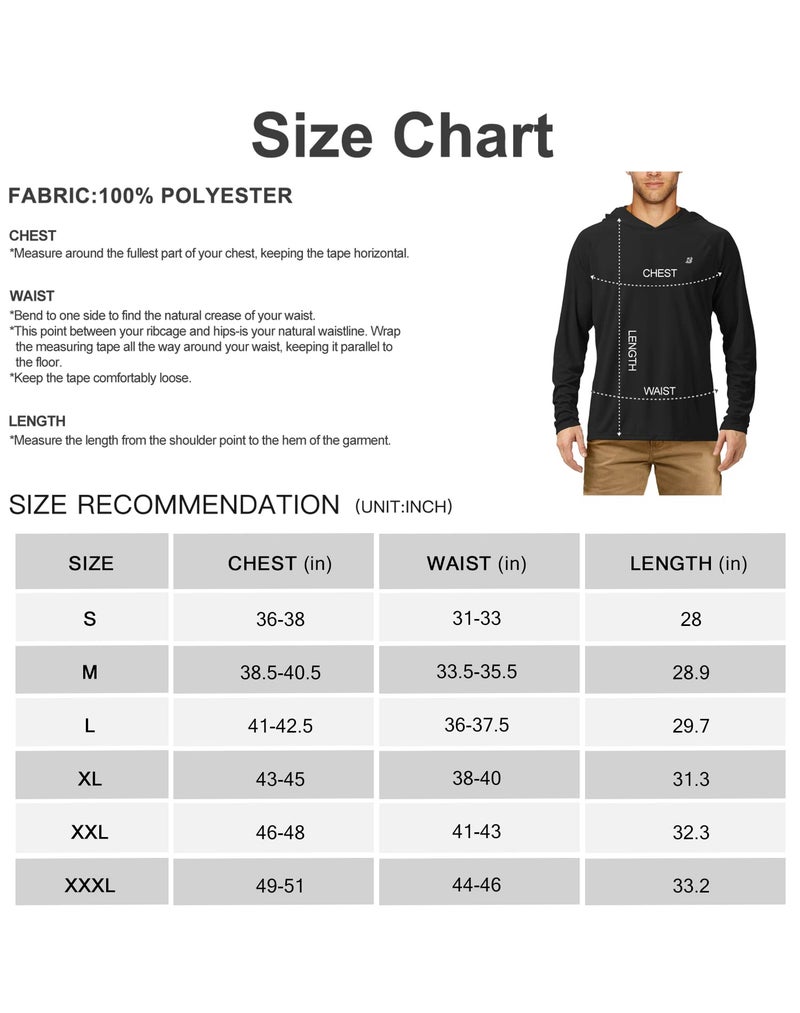 Roadbox Men's UPF 50+ Sun Protection Hoodie Shirt Outdoor UV Long Sleeve Fishing Shirts for Workout Running Swimming Hiking - Image 5