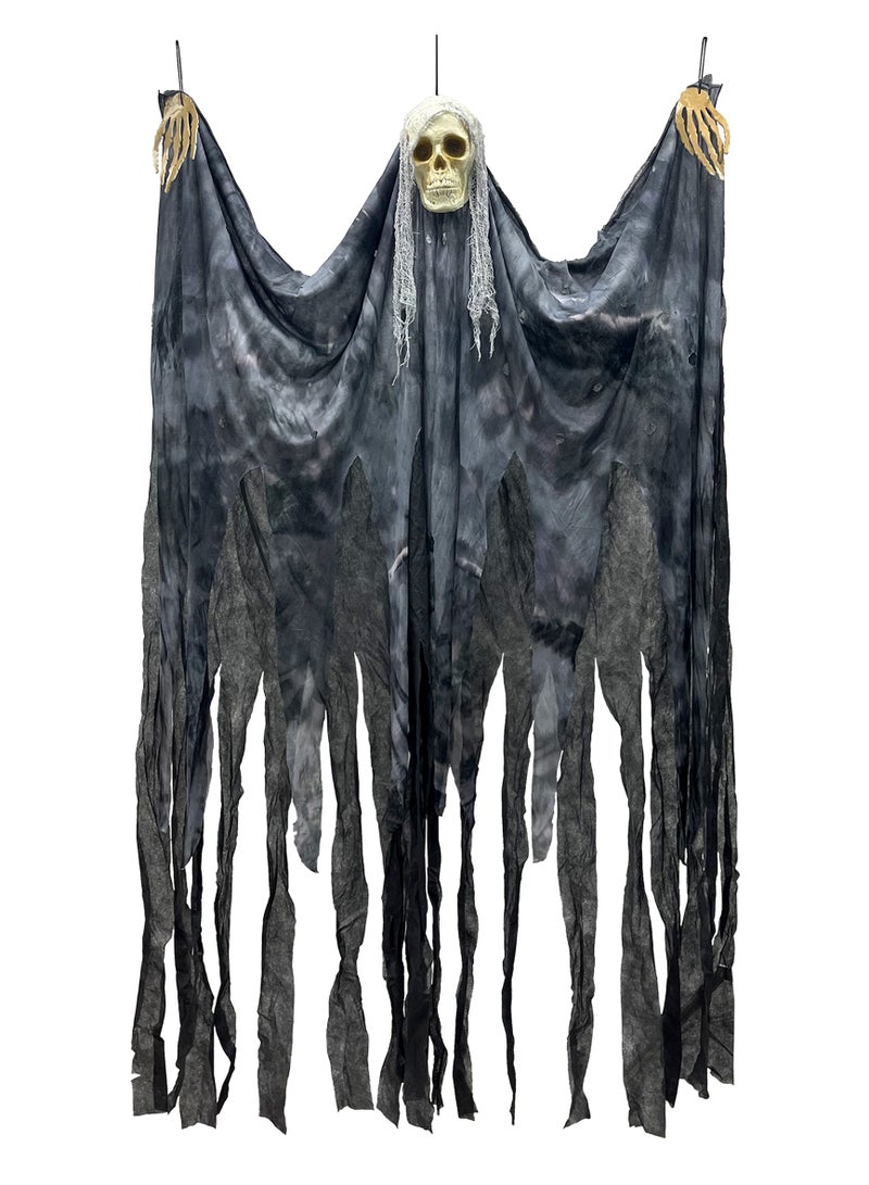 Party Magic Décor Skull Curtain 140x153cm - Image 1