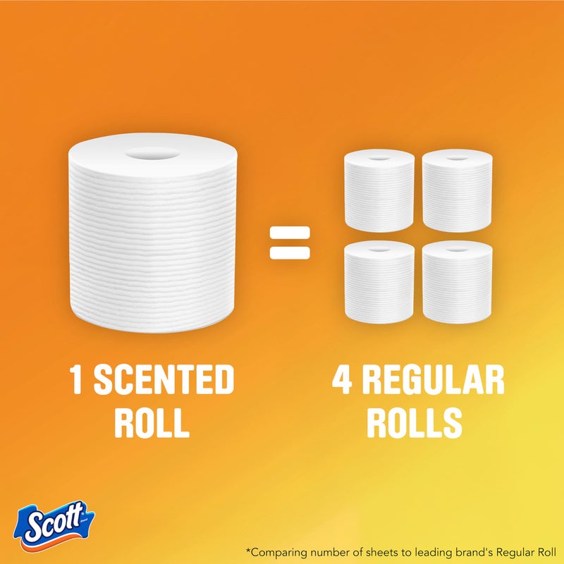 Scott ComfortPlus Toilet Paper with Soft Lavender Scented Tube, 12 Mega Rolls, 310 Sheets per Roll, Septic-Safe, 1-Ply Toilet Tissue - Image 2