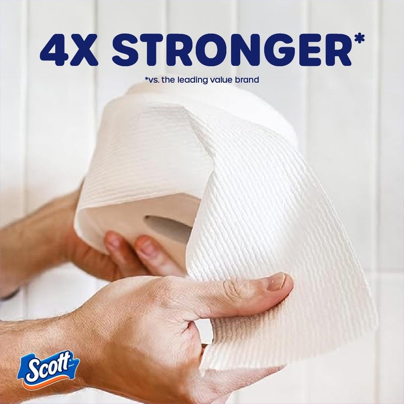 Scott ComfortPlus Toilet Paper with Soft Lavender Scented Tube, 12 Mega Rolls, 310 Sheets per Roll, Septic-Safe, 1-Ply Toilet Tissue - Image 5
