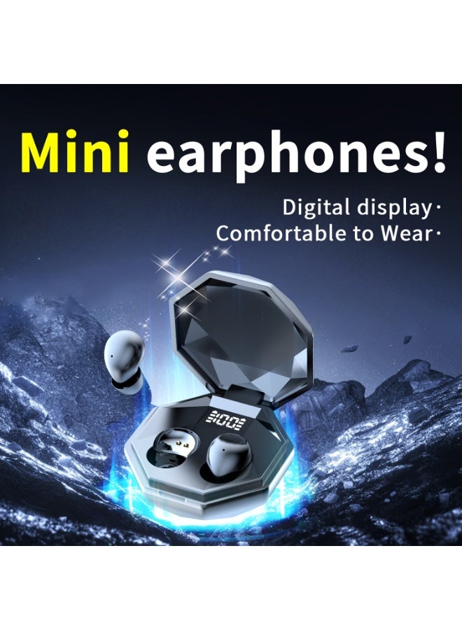 caijin Mini Sleep Headphones TWS Bluetooth 5.4 Wireless Headphones HIFI Stereo Dual Noise Cancelling Invisible Earbuds Compatible with Xiaomi, Apple, Huawei - Image 2