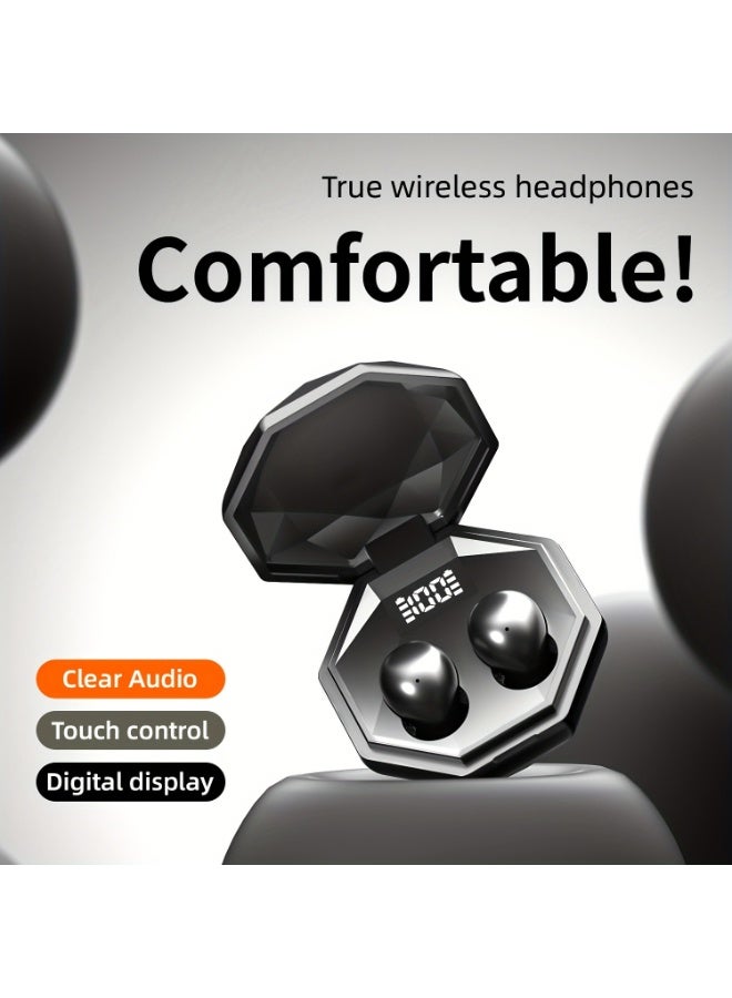 caijin Mini Sleep Headphones TWS Bluetooth 5.4 Wireless Headphones HIFI Stereo Dual Noise Cancelling Invisible Earbuds Compatible with Xiaomi, Apple, Huawei - Image 5