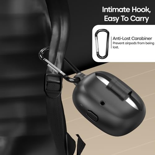 Sounce Premium Silicone Earphone Case Cover Compatible with Boat Airdopes Prime 701 ANC – Shock Absorbing Protective Skin with Soft Anti-Slip Grip, Scratch & Dust Resistant, Front LED Visible (Black) - Image 4