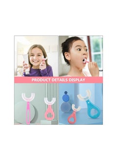 amazing.EGP Kids U-Shaped Manual Toothbrush, Silicone Bristles Massage Gums Toothbrush, All-Round Cleaning Whitening Toothbrush for Children  - Image 3
