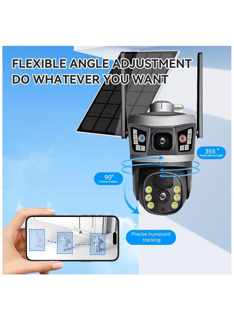 Generic - 6MP Dual-Lens Outdoor WiFi Security Camera – IP66 Waterproof Surveillance Cam with Full-Color Night Vision, Motion Detection, Two-Way Audio, Remote Access via App - Image 1