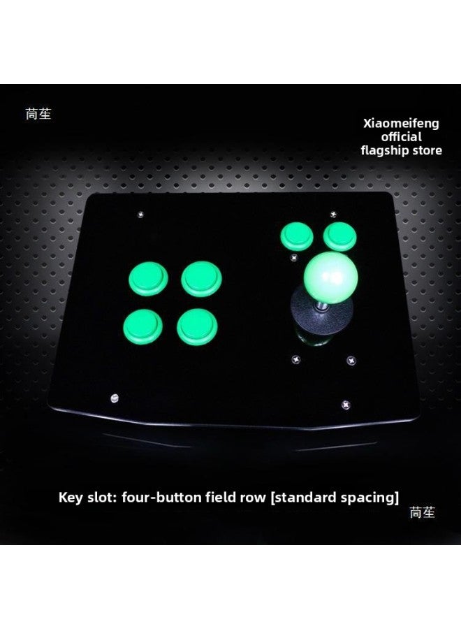 Right Hand Rocker King Of Fighters USB Rocker Backhand Arcade Game Rocker Computer USB Fighting Arcade PC Joystick-Product Color:One-line Straight Row Green Right Flashlight Brain Joystick  - Image 4