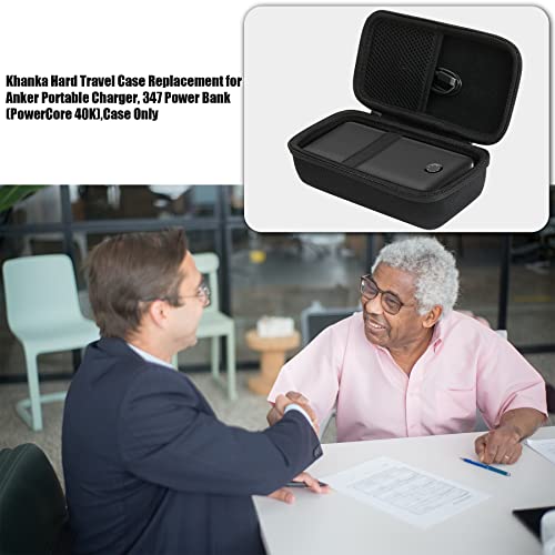 khanka Hard Travel Case Replacement for Anker 347 Power Bank (PowerCore 40K), 40,000mAh Battery Pack, Case Only (Black) - Image 3