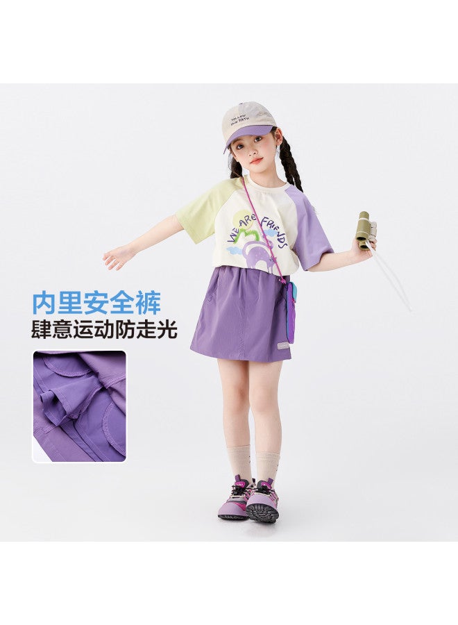Zuoxi Girls' Skorts Summer Anti-peek Shorts Children's Skirts Workwear Hiking Sporty Fashionable Outfits For Big Girls - Image 4