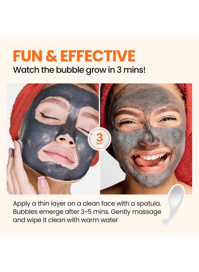 GLAM UP Clean Bubbling Carbonated Clay Mask for Face Purifying- Blackhead Remover, Peel Off, Pore Clearing, Deep Cleansing, Detoxing Bubble Clay Mask, Vegan 135ml (4.56 Fl Oz) - Image 2