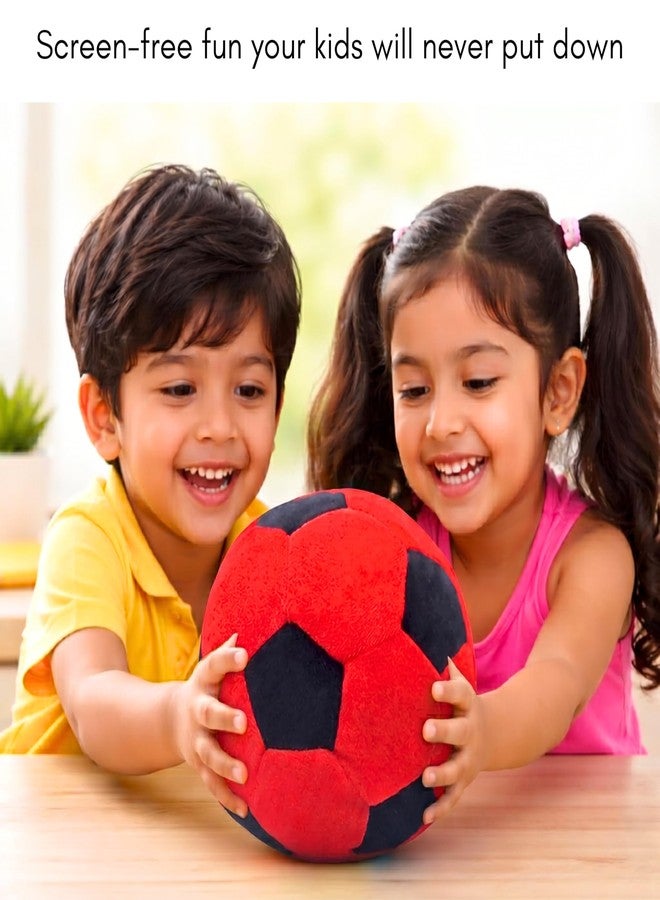 Tickles Football Soft Stuffed Plush Sports Toy for Kids Boys & Girls Birthday Gifts (Size: 30 cm Color: Red & Black) - Image 2