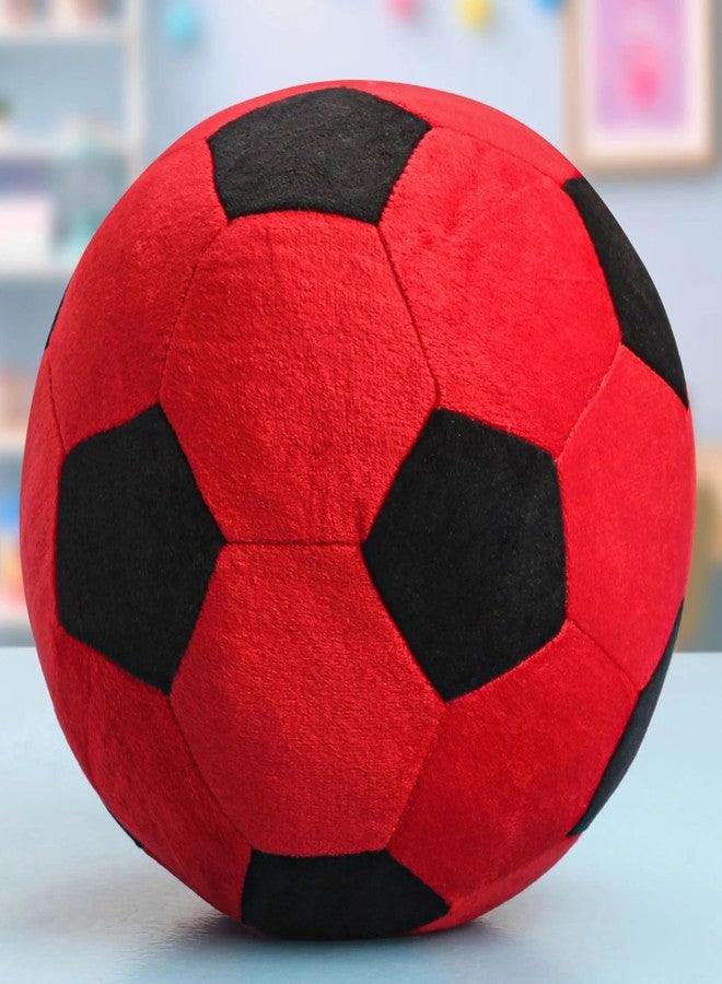 Tickles Football Soft Stuffed Plush Sports Toy for Kids Boys & Girls Birthday Gifts (Size: 30 cm Color: Red & Black) - Image 1