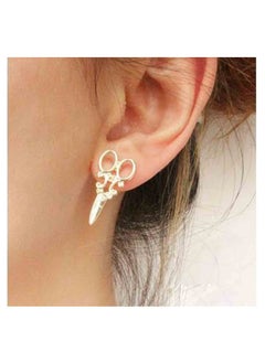 Yheakne Punk Scissors Stud Earrings Gold Barber Earrings Minimalist Petite Earrings Personalized Earrings For Women And Girls Hair Stylist Gifts (Gold)  - Image 1