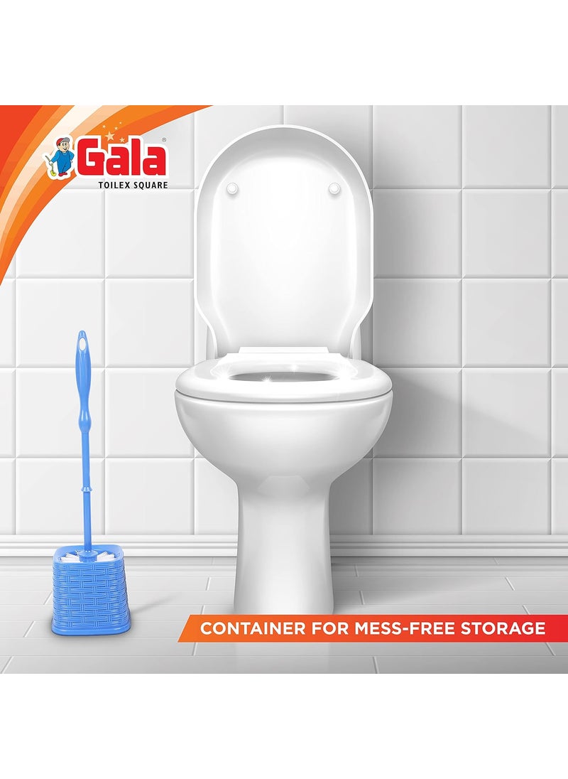 Gala Gala Toilex Toilet Brush With Square Container(Multicolor,Pack of 1)  - Image 3