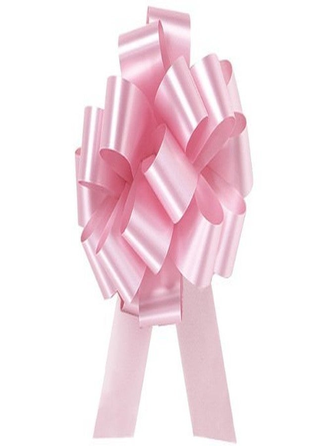 Pull String Bows 5 Inch 20 Loops Pastel Pink Pkg/12