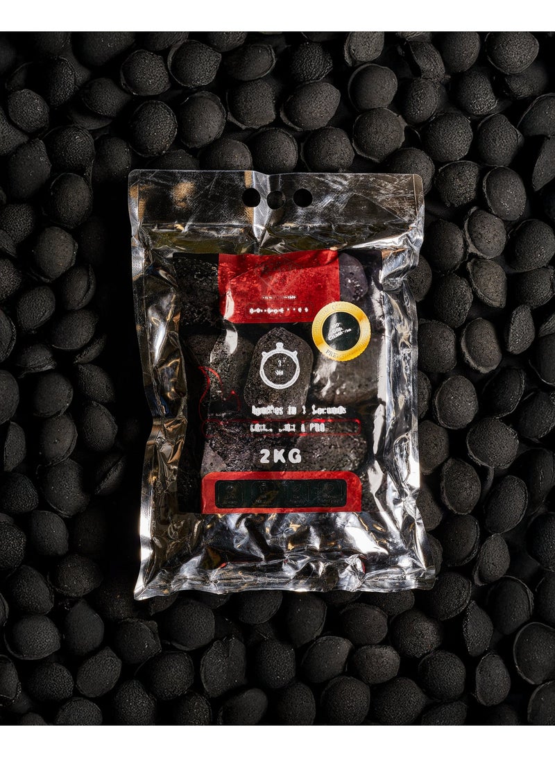 PASSAGE Instant Lighting Charcoal â€“ 120 Minutes Burn, Odor-Free, Eco-Friendly â€“ 4,500 Caloric Value â€“ BBQ