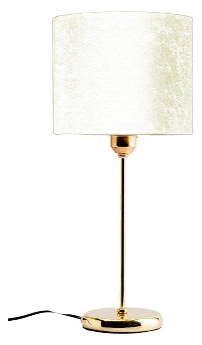 كلوك اباجورة تافولو ذهبية - بيج قطيفة - Image 1