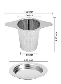SYOSI Tea Infuser Stainless Steel Premium Strainer With Two Handles And Large Capacity Loose Leaf Classic Metal Mesh Filter For Cups Mugs Teapots Coffee  - Image 4