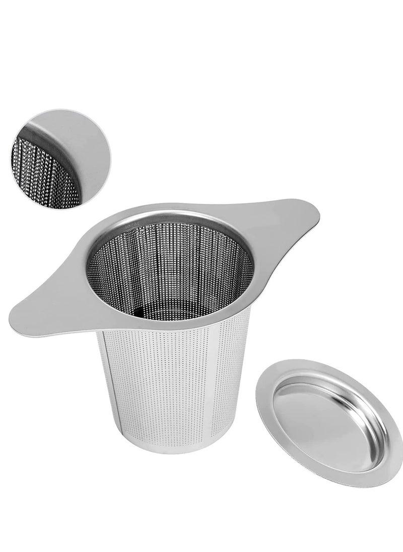 SYOSI Tea Infuser Stainless Steel Premium Strainer With Two Handles And Large Capacity Loose Leaf Classic Metal Mesh Filter For Cups Mugs Teapots Coffee  - Image 1