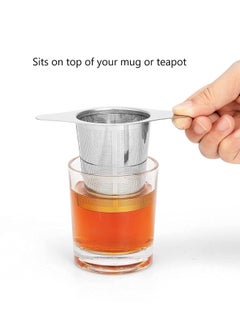 SYOSI Tea Infuser Stainless Steel Premium Strainer With Two Handles And Large Capacity Loose Leaf Classic Metal Mesh Filter For Cups Mugs Teapots Coffee  - Image 3