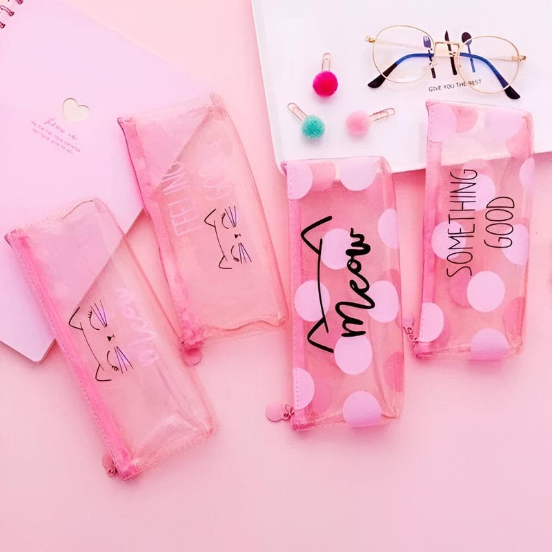 Makeup Organizer - Clear Pink Carryall for Cosmetics, Personal Essentials, and Mobile, with Durable Transparent Material, Ideal for Children’s Gifts and Office or Home Storage Needs - Image 5