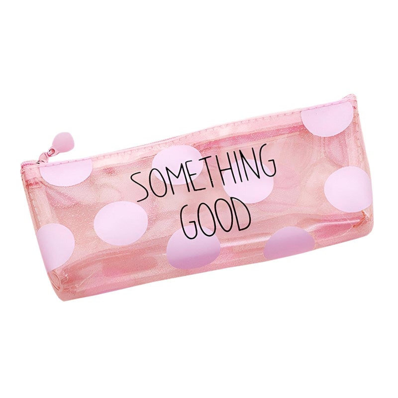 Makeup Organizer - Clear Pink Carryall for Cosmetics, Personal Essentials, and Mobile, with Durable Transparent Material, Ideal for Children’s Gifts and Office or Home Storage Needs - Image 1