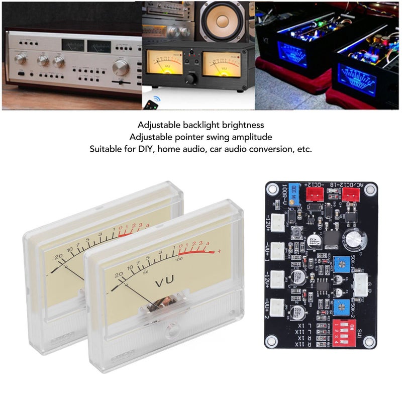 Dual VU Meter Audio Amplifier Kit With Backlight And Driver Board For Home Car DIY - Image 5