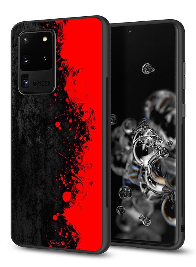 Tolwak Samsung Galaxy S20 Ultra 5G Protective Case Cover Paint Abstract Pattern - Image 1